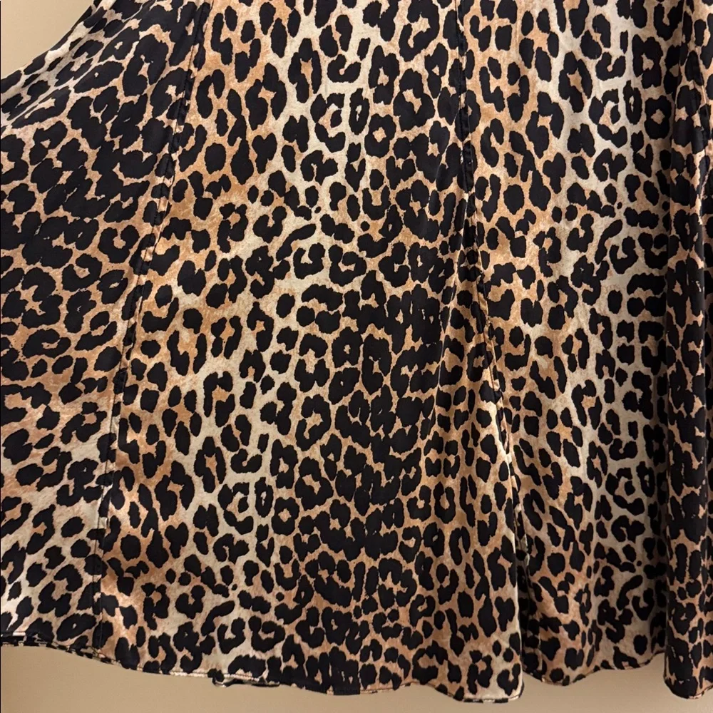 GANNI Blakely Animal Print Silk Skirt - Picture 5 of 7